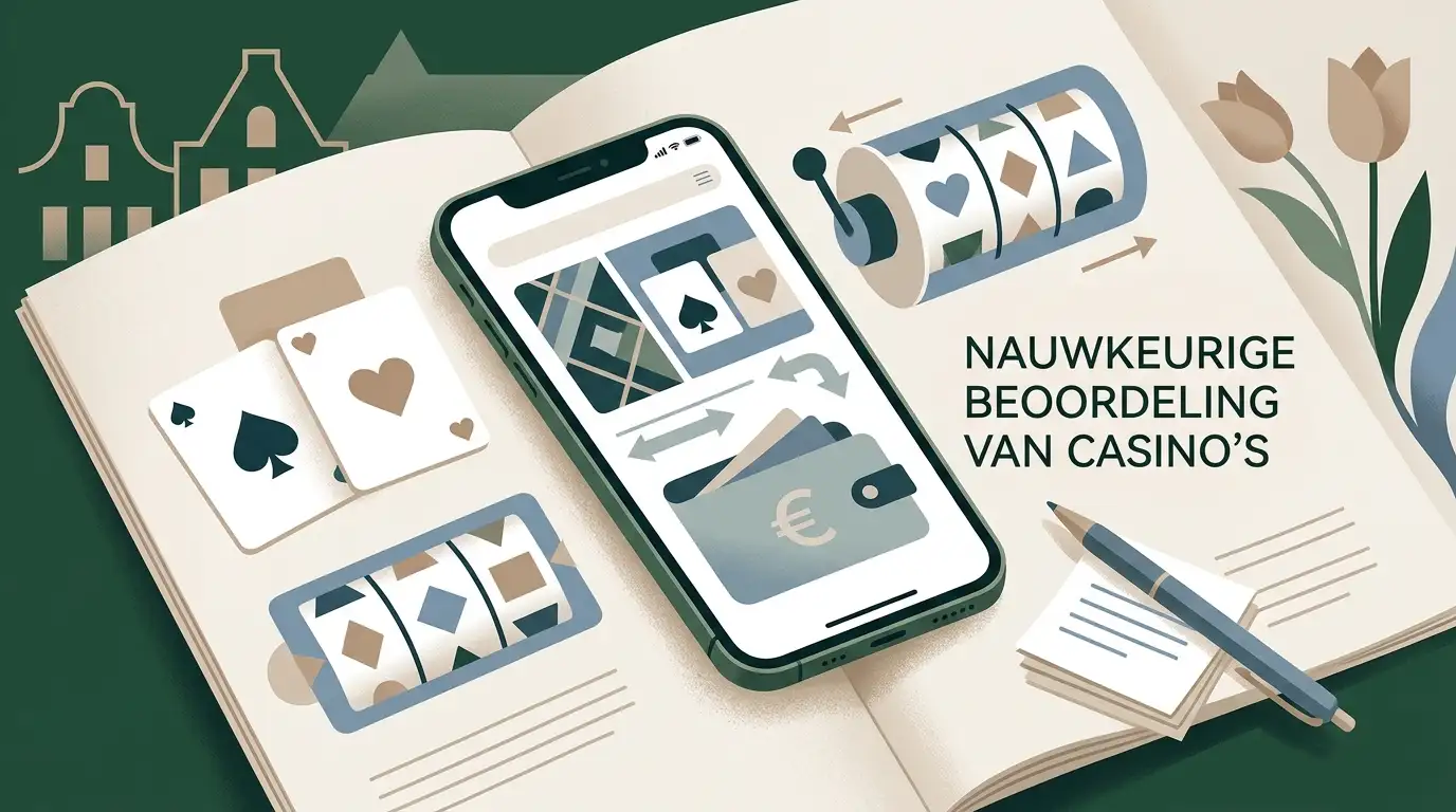 Illustratieve Nederlandse casino-review met mobiel gebruik, eurobetalingen en spelkeuze